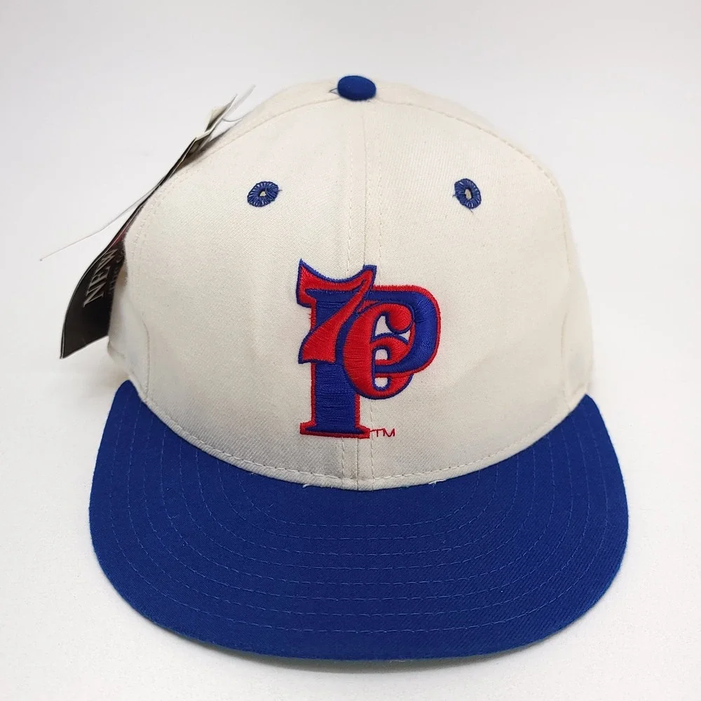 Philadelphia 76ers Hat Vintage New Era 5950 Pro Model Fitted Size 7 Wool‎ NBA